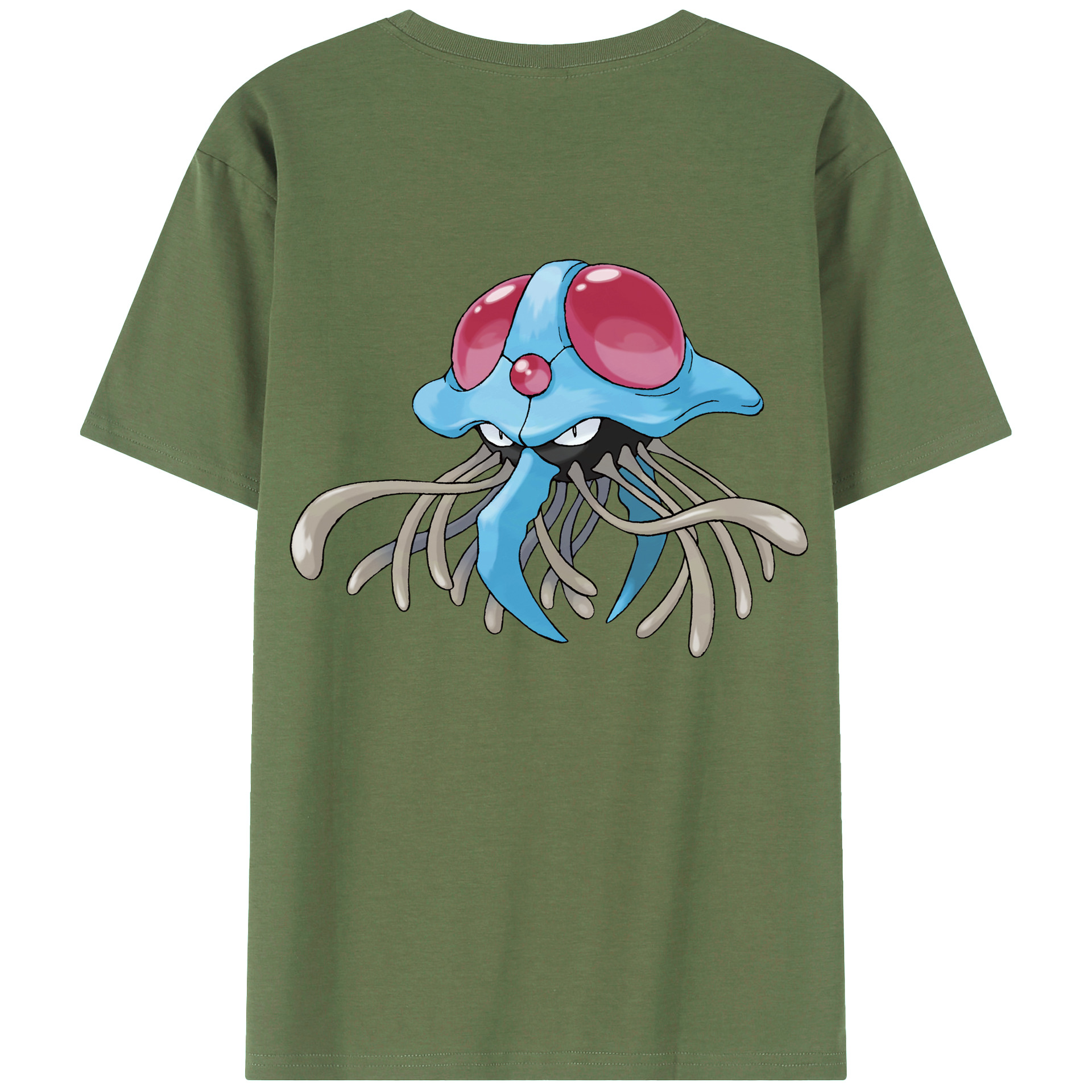 （画像用） ポケットモンスター Pokémon 綿100％ メンズ半袖Tシャツ（バックプリント） 通気性